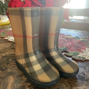 Toddler Authentic Burberry Rain Boots Size 8 1/2